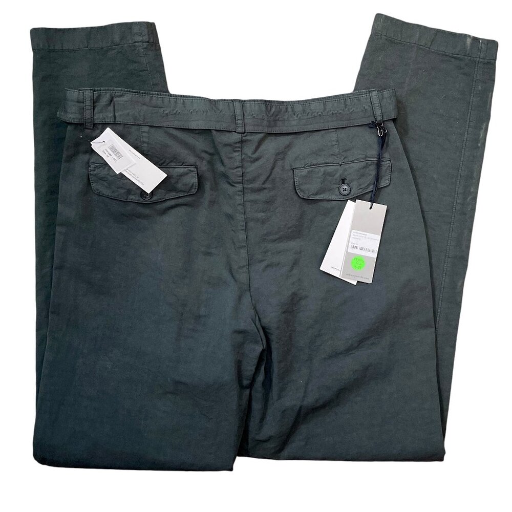 Officine Generale Julian Slim-fit Garment-dyed Trousers Graphite Sz36 NWT